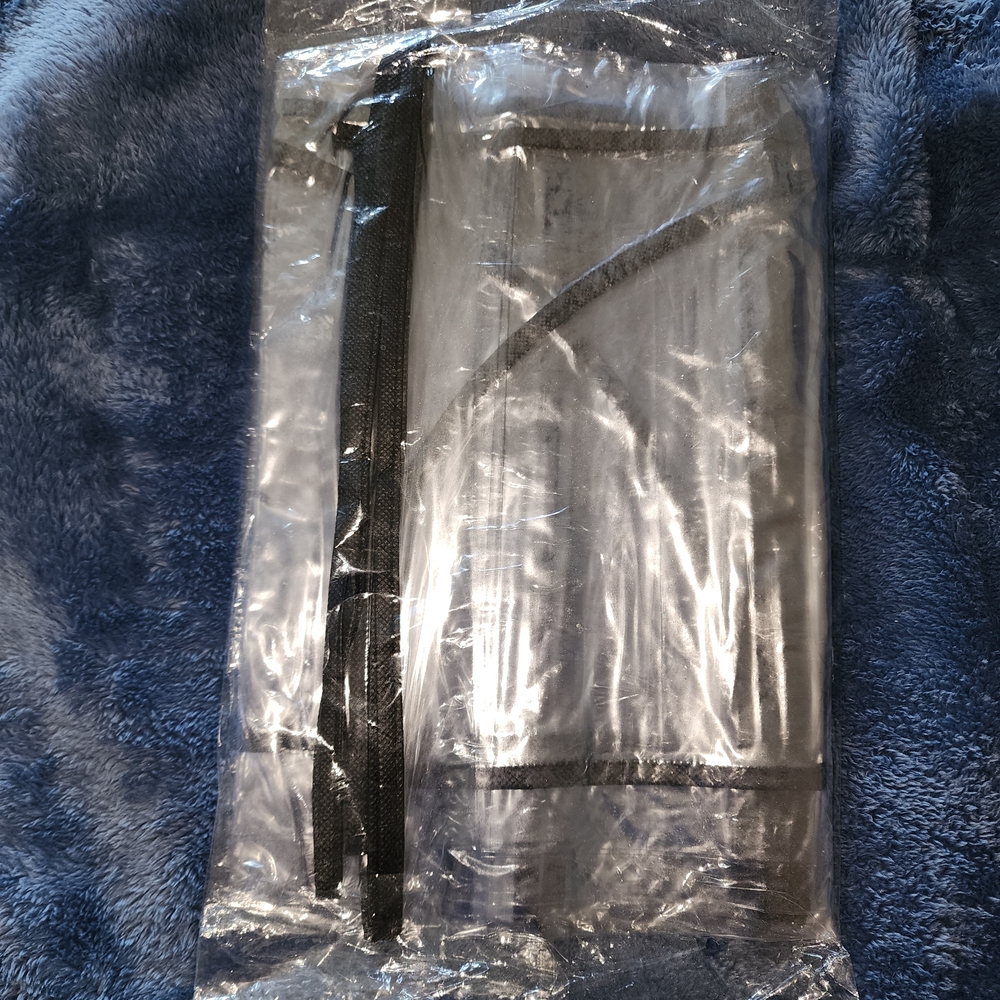 NWT Clear Plastic Dress Storage Bag with Black Trim